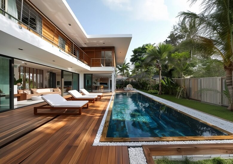 deck with pool design