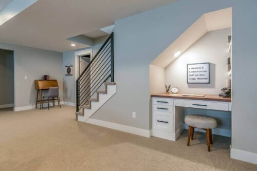 Basement office area