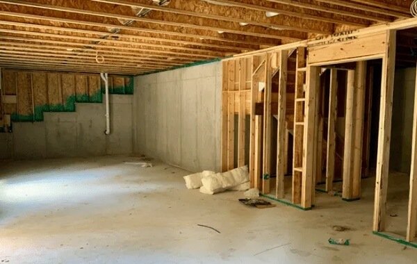 unfinished basement