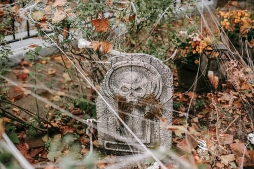 Halloween yard decoration tombstone