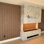 Wall panel install fireplace sides