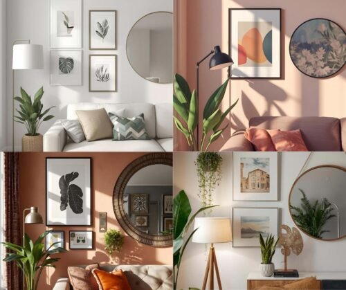 Accent wall decorated