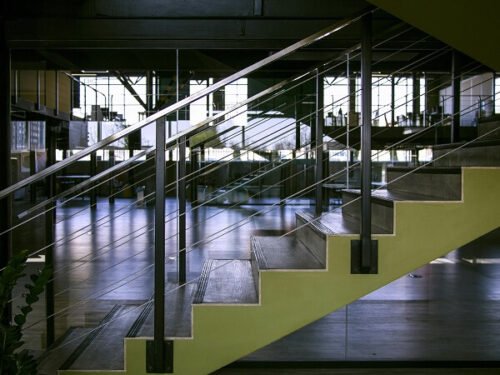 Modern metal handrail