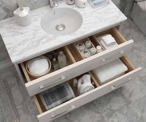 drawers and organized storage
