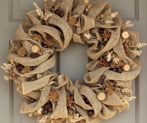 Rustic Burlap Wreath